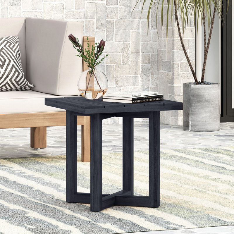 Table d'appoint carrée, noire