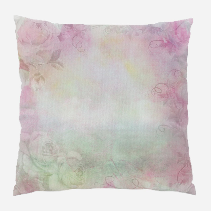 Coussin roses Zehr, Intérieur, Microsuède