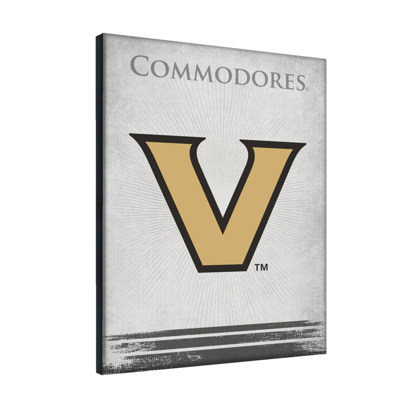 Impression sur toile tendue NCAA, H 15 po x l 20 po x P 1 po, Commodores de Vanderbilt