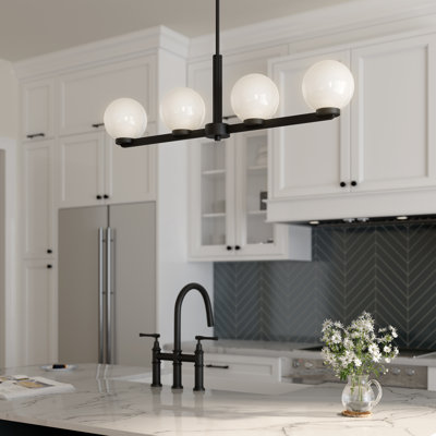 Ahadzi 36" Wide 4-Light Linear Chandelier