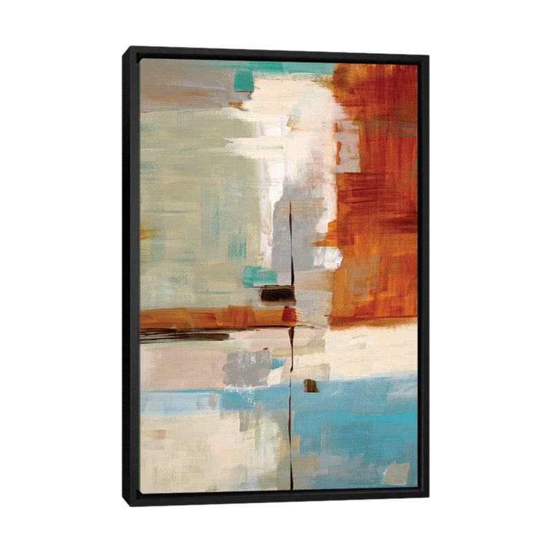 «Quad Fusion II» par Sally Swatland - reproduction d'art, H 40 po x l 26 po x P 1,5 po, Black Framed, Pas de tapis