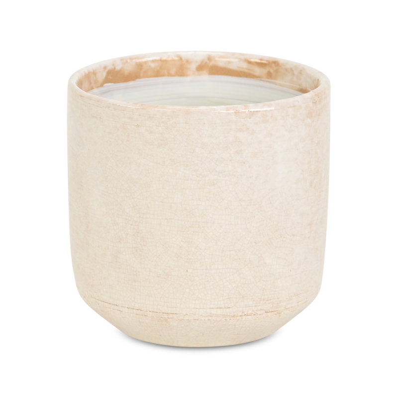 Pot à fleurs en céramique Sia, H 5,5 po x l 5,5 po x P 5,5 po, Blanc