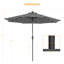 Parasol de marché éclairé 108 po Donyel-1825149800