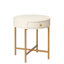 Lyon 24"  Round Side Table In Antique White