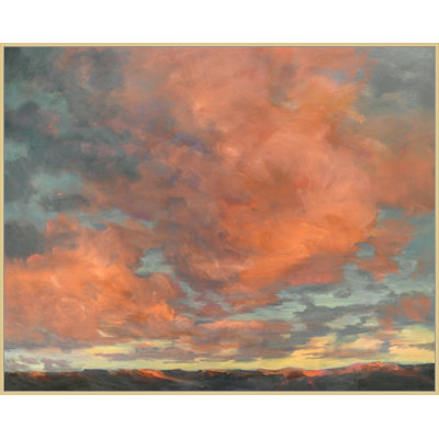 Western Sunset' Framed Print on Canvas