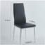 ensemble de 4 chaises, couleur chrome, siège noir-1881589764-1881589766