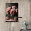 "Flower Blossom", aquarelle Moody, pivoines roses, impression sur toile encadrée, 2 pièces