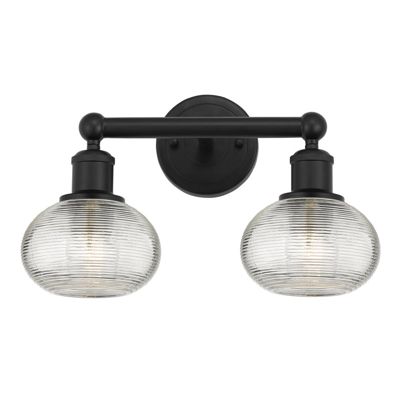Abat-jour de salle de bain 15 po Edison Jerard, Noir mat