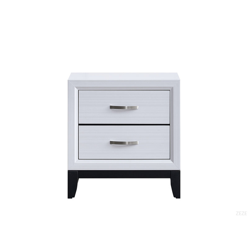 Table de chevet Glasgow G04390-N, blanc
