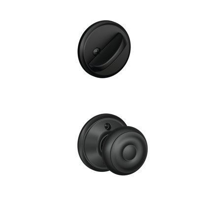 Georgian Interior Knob and Single Cylinder Deadbolt Thumbturn Set (Exterior Portion Sold Separately)