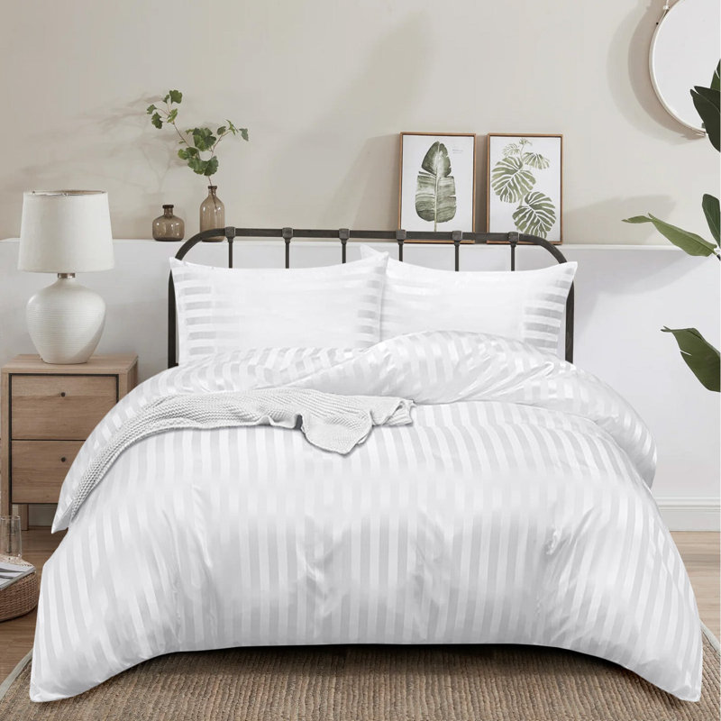 Ozlem Microfiber Duvet Cover Set with Pillowcases, No Pattern, Single Duvet Cover + 1 Standard Pillowcase