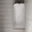Baignoire de trempage blanche en coin droite 59 po x 29,5 po avec trop-plein et bonde escamotable pour salle de bain Monblari-132934691-126347336-130543458