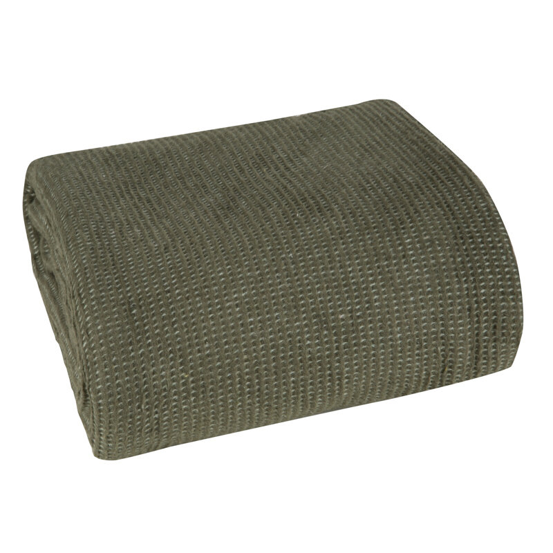 Montevia Polyester No Pattern Bedspread, 220 x 240 cm, Olive
