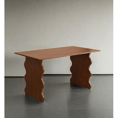 Modern and simple rectangular solid wood dining table