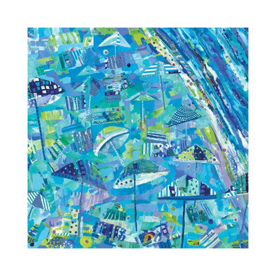 «Coastal Fun Collage II» par Tara Funk Grim - peinture sur toile tendue