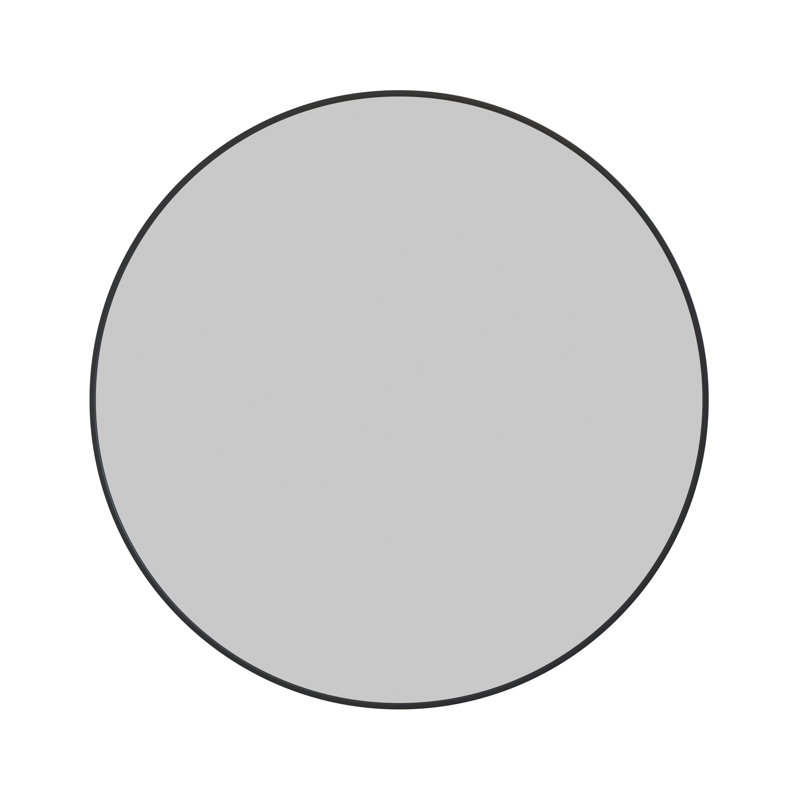Miroir rond Leia, Noir, 28 po x 28 po