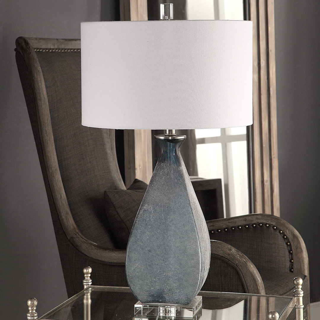 Ines Glass Table Lamp Highland Dunes