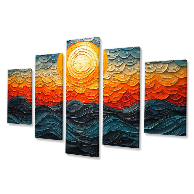 Sunrise - ensemble de décorations murales Op Art