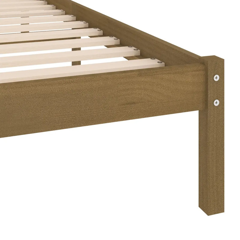 Bed Frame Solid Wood, 90 x 190cm, natural