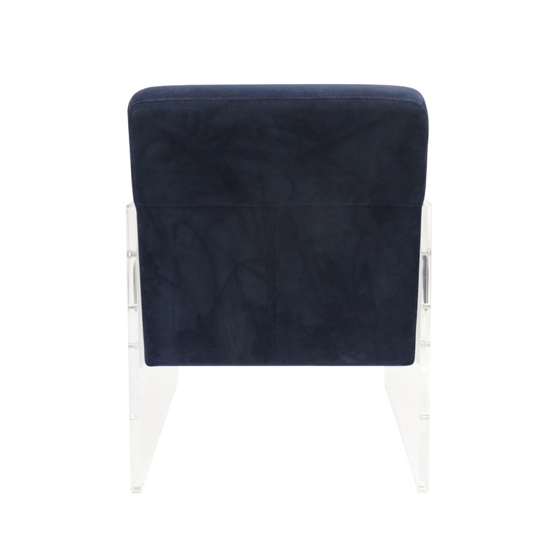 Tribecca 24" Wide Velvet Armchair, Navy Velvet