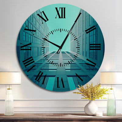 Urban City Perspective - Modern Silent Metal Wall Clock