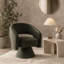 Fauteuil d'appoint pivotant, chaise de salon rembourrée moderne avec rembourrage épais pour la lecture, vert