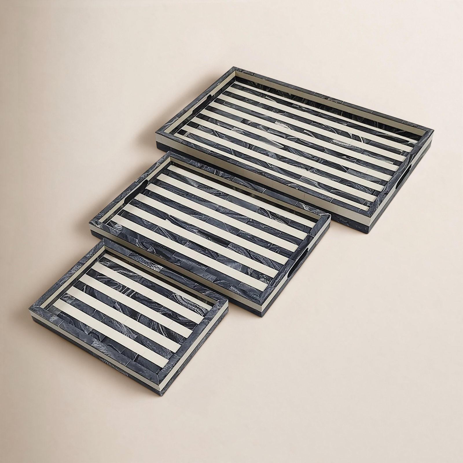 Ambroise Decorative Tray, Gray