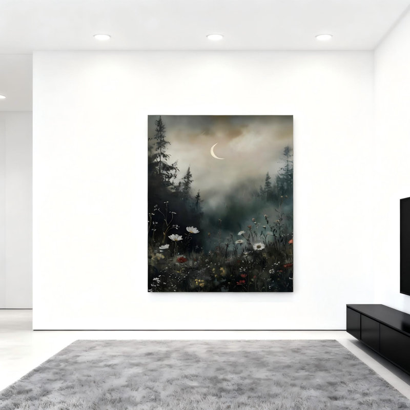 «Dark Flower Field», affiche murale non encadrée 24 po x 36 po