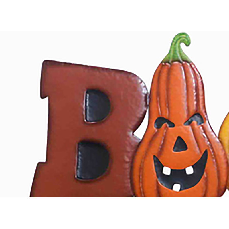 Boo! Poteau de jardin citrouille
