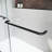 Sliding Shower Glass Door 44 - 48 In. W X 72 H, Adjustable Semi Show, Thick Clear Tempered Glass, 304 Stainless Steel Handles, Black Specificity 48in. 72in. H Door, Exposure, Feature