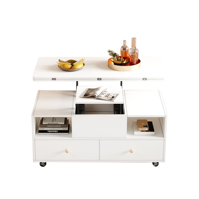 Coffee Table, White, White, White