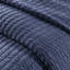 Courtepointe 3 pièces très grand / très grand bleu marine - réversible avec literie en microfibre et coton
