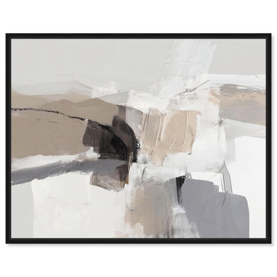 Broken Planes Canvas Print Minimalist Wall Art by Art Remedy, Black Frame, 24 x 20