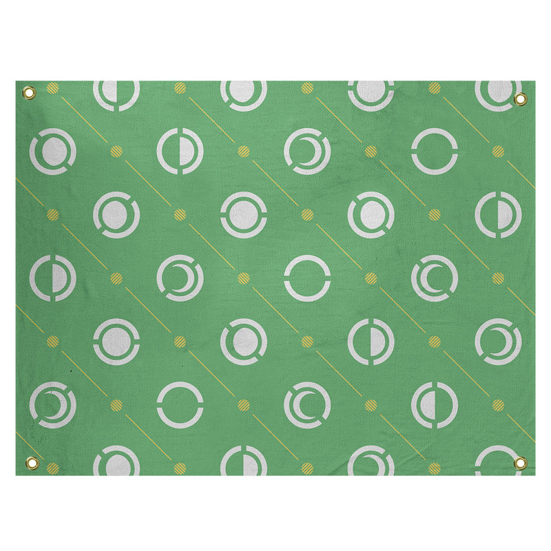 Tapisserie, H 50 po x l 59 po, Vert / blanc / jaune