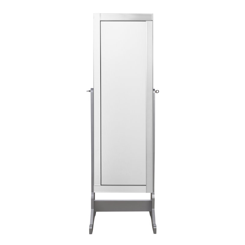 Armoire à bijoux avec miroir Neill, Argent classique