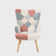 Caroline Upholstered Accent Chair with Ottoman
