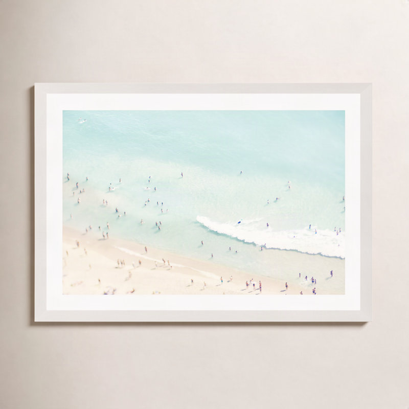 Tully "Beach Summer Love II" Print, 20" H x 30" W x 0.75" D, White Single Picture Framed, Yes
