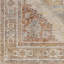 Tapis oriental en polyester tissé à la machine en rouille / beige-70926979