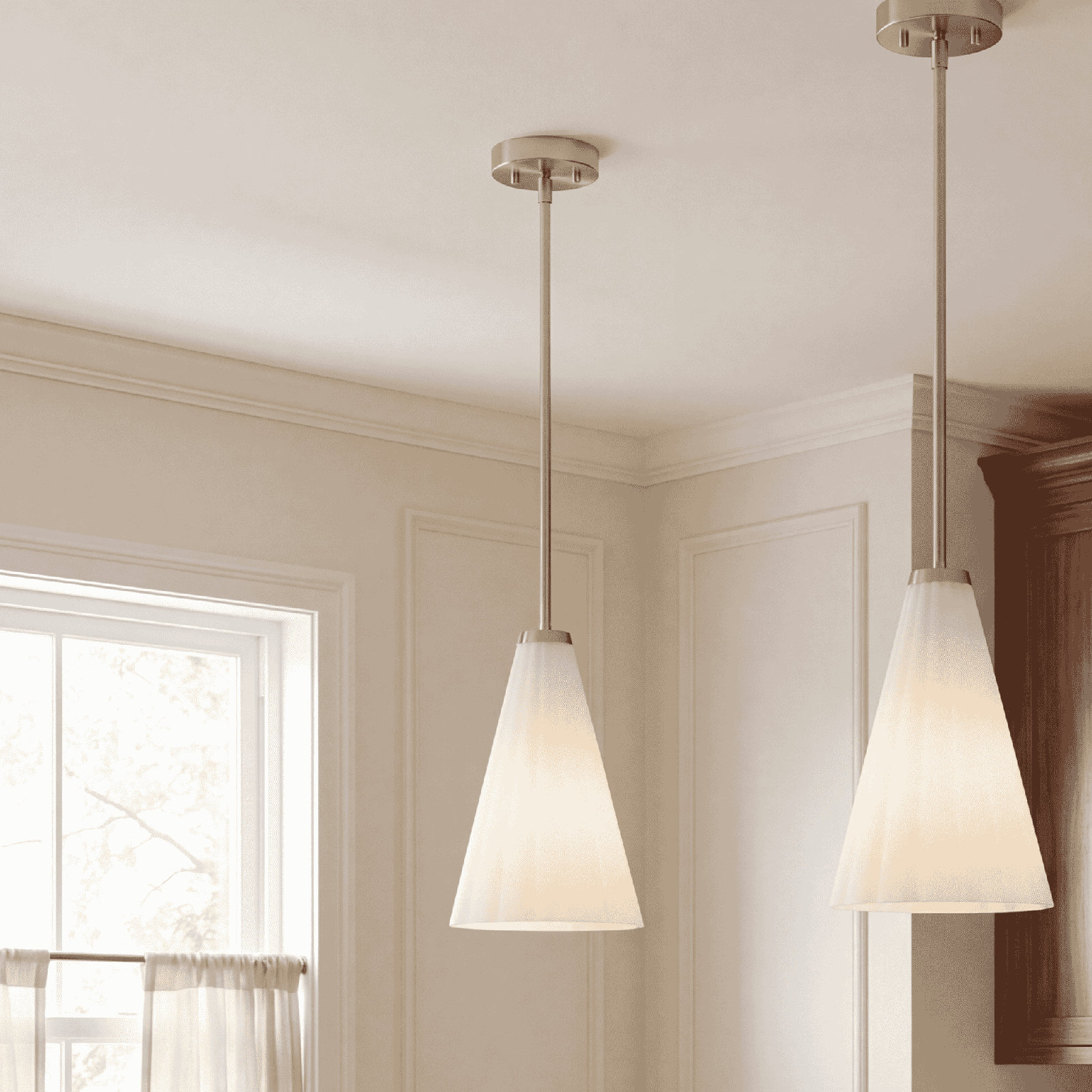 Keili Single Light Pendant, Matte Black