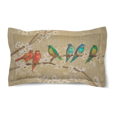 Housse de couette standard Laural Home Birds and Blossoms