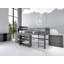 Lit plateforme mezzanine simple en bois massif avec bibliothèque Hagen par Sunside Sails-769323264