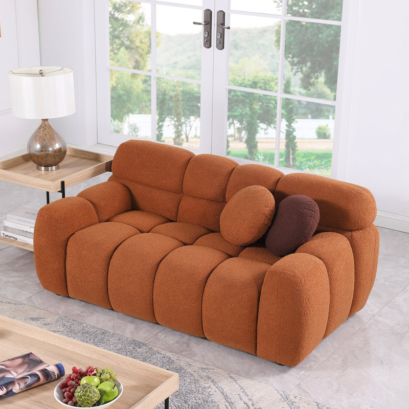 Applauded Brown Boucle 2 Seater , Stylish And Comfortable Living 2 Meets People's Taste For Comfort Style
