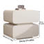 Table de chevet à deux tiroirs en bois massif et microfibre 19,68 pouces Modern White Luxury