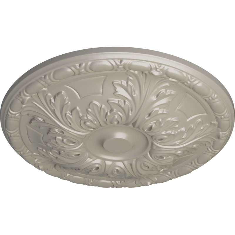 Médaillon de plafond H 15,75 po x l 15,75 po Granada, Blanc perle