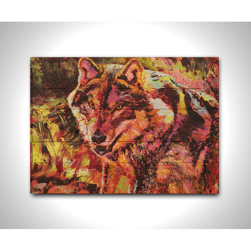 «Voici un look» par Robert Blehert, Bois sans cadre, Pas de tapis, H 24 po x l 30 po x P 1,5 po