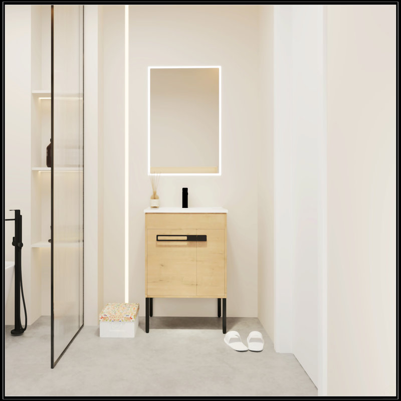 24 Inch Bathroom Vanity With Sink, 24"