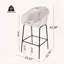 Ensemble de 2 tabourets d'extérieur en métal avec osier gris clair Ladd-609561227