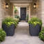 Taiyari Planter Concrete Effect Recycled Plastic Garden Trough-122610394-122610395