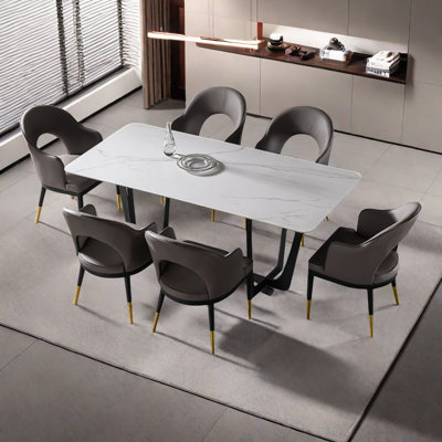 Modern Minimalist Portable Dining Table And Chairs Rectangular Dining Set