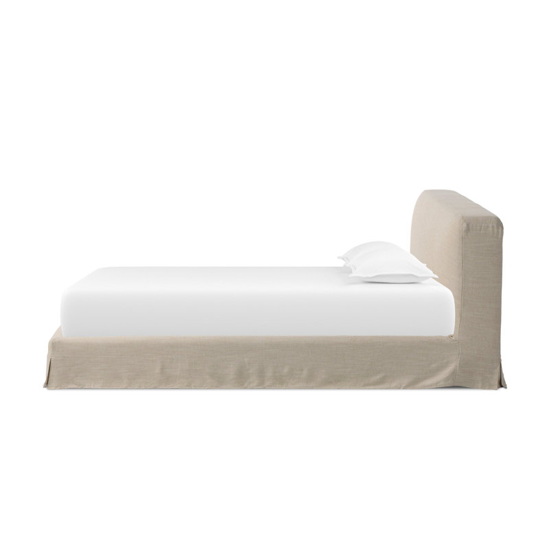 Aidan Slipcover Bed-Savoy Parchment-Queen, Queen